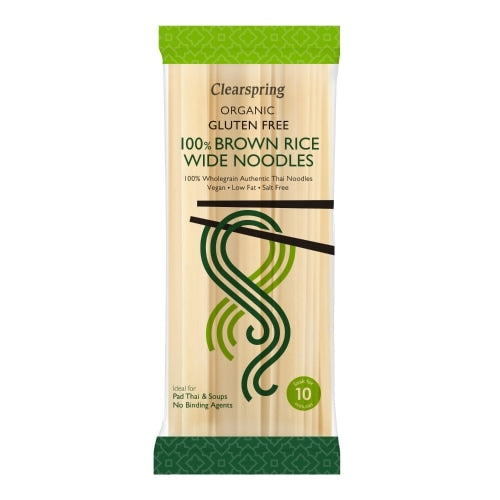 100% Wholegrain Brown Rice Wide Noodles, Gluten-Free *