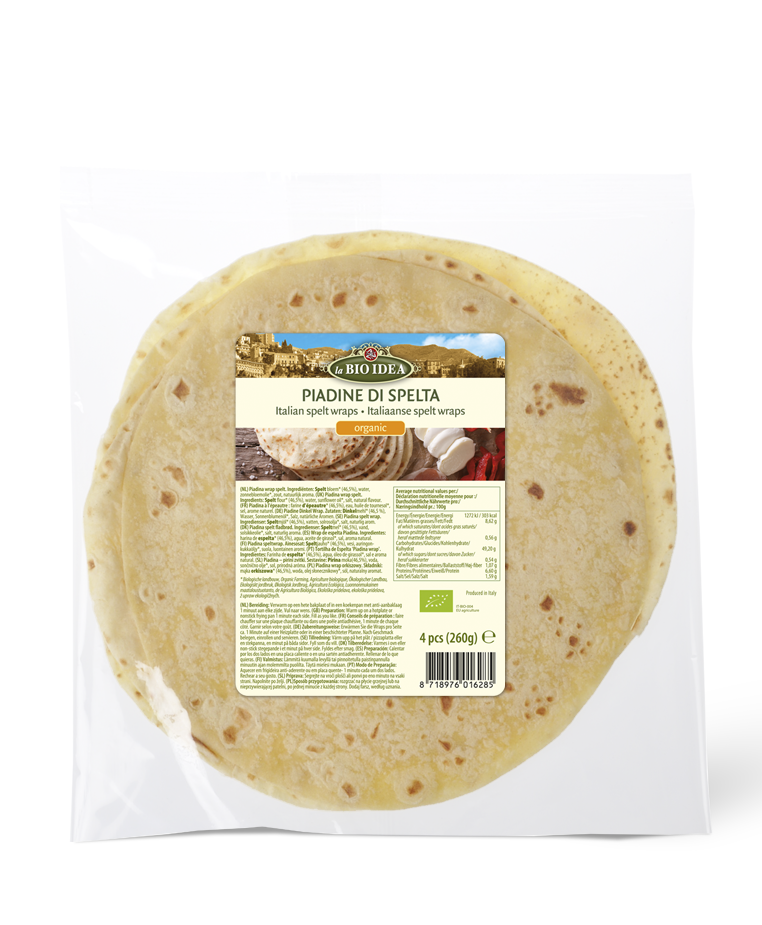 Piadine Spelt Wraps, 4 pcs. *