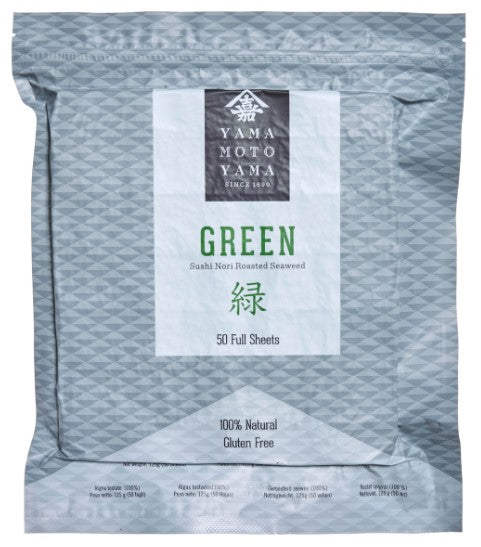 Yaki Sushi Nori, Roasted, 50 Full Sheets, Green brand Yama Moto Yama, CH *** NOW 20% OFF ***
